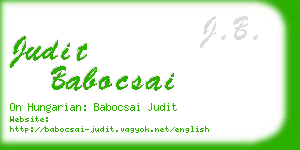 judit babocsai business card